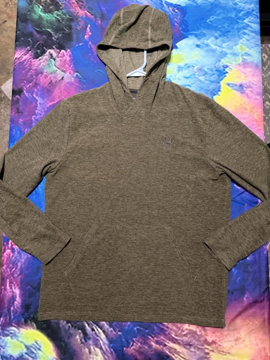 Huk Other - Huk Leeward Olive Green  Lightweight Fleece Pullover Hoodie